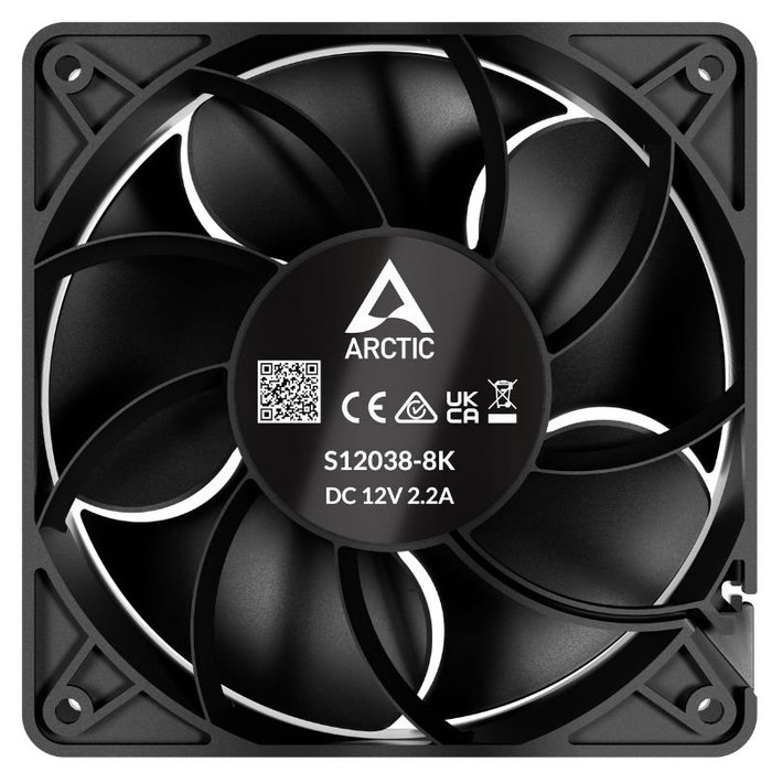Arctic S12038-4K Pack de 3 Ventiladores de 120 mm Negro